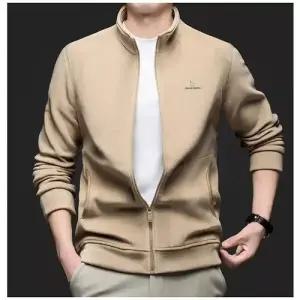 포뇨2 남성용 캐주얼 가을 가디건 기모 폴라폴리스 재킷 솔리드 차이나넥 상의 도톰 OPH3