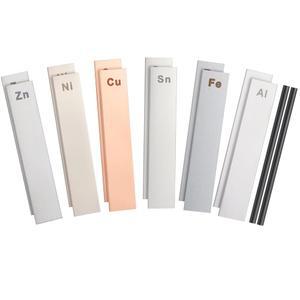 GIS 14피스 아연 금속 2개 니켈 주석 탄소 전극 스트립 세트 알루미늄 과학 구리
