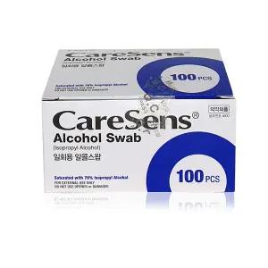케어센스 알콜스왑 100매 개별포장 1회용 소독솜 약국 일회용 알콜솜
