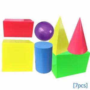 7pcs 초등수학 원뿔 원기둥 입체도형 모형 초등학생
