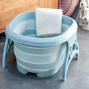 휴대용 풋케어 접이식 족욕기 족탕기 발지압 마사지 faW3+1Uxq