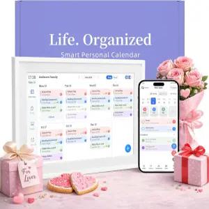 10.1인치 스마트 디지털 캘린더 - 인터랙티브 터치스크린 HD 디스플레이 안무 차트가 있는 월 마운트