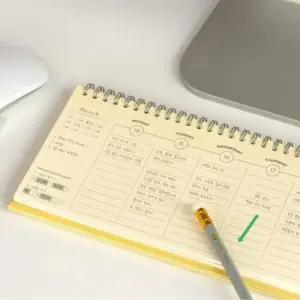 피부샵 2색 파스텔 주간 예약노트 스프링 수첩 예약장부 1개