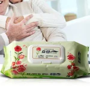 빅사이즈 물티슈 캡형 60매 20팩 요양 병원 간병 대형