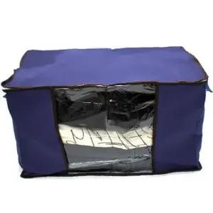 투명창 정리함 가로형남색 옷장정리 이불 침구정리