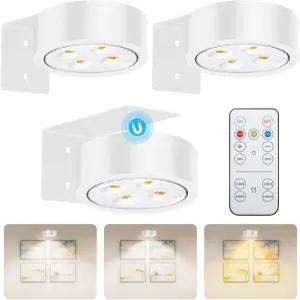 리모컨이 있는 Libuam 무선 배터리 작동 페인팅 라이트 3가지 조명 모드 액자용 마그네틱 LED 아트