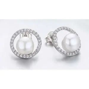 어썸 진주 데일리 다이아 귀걸이-화이트 예쁜귀걸이