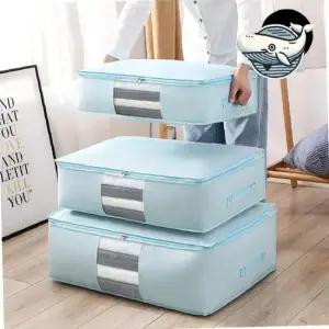 수납 정리용 패딩형 이불 보관 파우치 중형