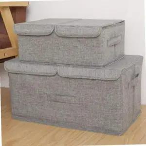 접이식 패브릭 2칸 파티션 분리 폴딩 공간박스 수납박