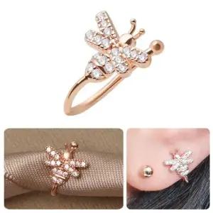 이어커프스 큐빅 벌 로즈골드 링 귀찌 이어커프 14KGP