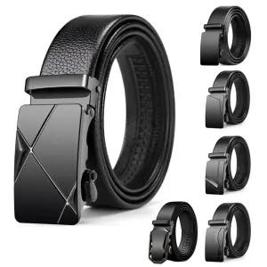 남성벨트 캐주얼 정장 끈조절 자동벨트 레더가죽 벨트
