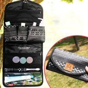 캠핑용 휴대용 세면 파우치 걸이형 다용도 세면 수납 케이스 세면백 캠핑