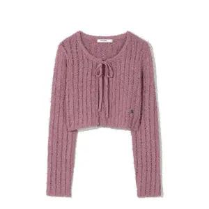 CGP (우먼) WAVE 로고 리본 크롭 가디건_인디핑크 CBDSWKC202IP 118948