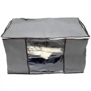 투명창 정리함 가로형회색 침구정리 옷장 이불정리