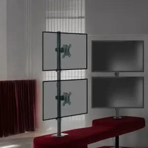 베르 듀얼모니터거치대 상하 듀얼모니터암 모니터암 세로모니터