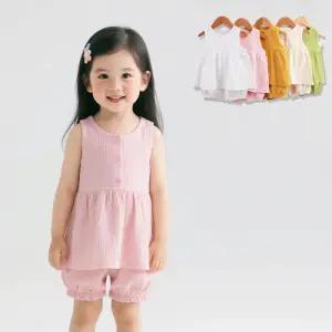 나시 똑딱이단색 여아동 지짐이 상하복세트 205835