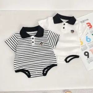 블랙라인 반팔 곰돌이 카라 바디슈트 205815