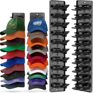 야구 모자용 브라이트월드 모자 선반 도어용 2팩 최대 20개의 정리함 옷장 문 침실용 정리함( 또는 나사