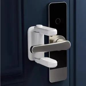 문고리 잠금 장치 무타공 안전고리 문 열림 방지 고양이 아기 못열게 현관문 방문 스토퍼 손잡이 도어락