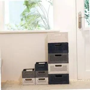 GDM 네이비 폴딩식 수납박스 정리함 (대)