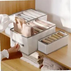 접이식 칸막이 의류 보관 옷정리함 옷장정리 (7칸)