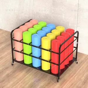 요가 매트 정리 정리대 폼롤러 보관함 이동식 필라테스 학원