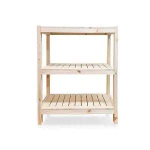 3단원목선반 파인 우드렉 3단선반600 DIY 원목 모듈선반 정리선반