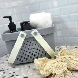 수영장목욕바구니 펀칭 목욕바구니 회색 바구니 목욕바구니