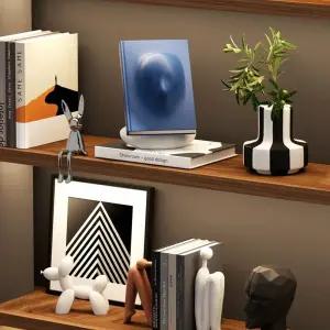 귀여운 장식 책꽂이 오브제소품 화이트블랙 테이블 책고정 곰돌이북엔드