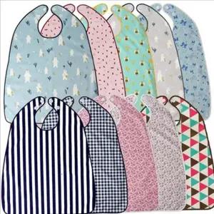 버튼형 성인용 턱받이 방수 노인 턱받이 식사 간병 앞치마 생활 버튼형