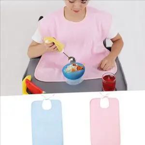 넓은 성인 환자용 턱받이 부드러운 긴 끈 성인용 턱받이 요양 넓은 성인