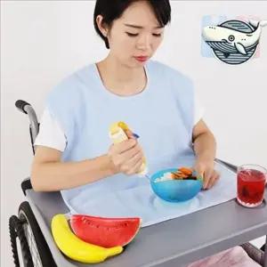 요양용 성인 수건 턱받이 간병용 성인 간병 턱받이 재사용 식사 요양용