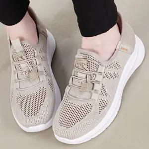 [더힐]슈즈 가벼운 메쉬 여성여자 슬립온 스니커즈 운동화 4cm sjsw-W260