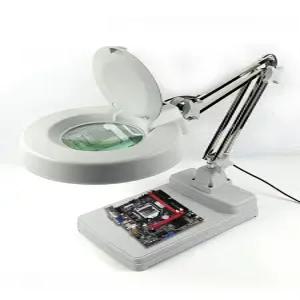 탁상형 확대경 조명 돋보기 30배 접이식 루페 납땜 작업 수리용 LED