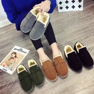 여성 털슬립온 털신 슈즈 데일리 겨울 방한 털신발