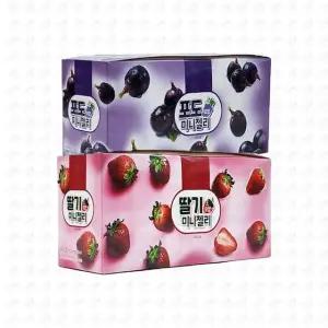 과일 모양 미니젤리 2종세트 (곽) (포도+딸기)