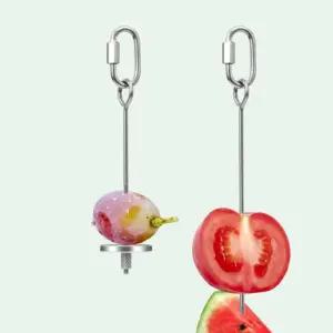 앵무새 새 스텐 먹이 간식 과일 꼬치 꽂이 앵무새 스텐꽂이 과일 간식