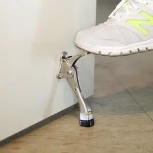 자동 도어스토퍼-문고정장치대 받침 말발굽 닫힘방지