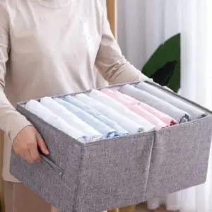 접이식 장난감 옷 정리 손잡이 수납 바구니 리빙박스