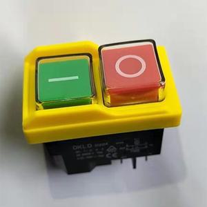 DKLD DZ04 4 핀 방수 전자기 푸시 버튼 스위치 ON OFF 연삭기 용 시작 정지 250VAC 8(6)A