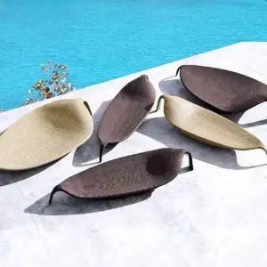 야외 라탄 플라스틱 테라스 해변 선베드 리조트 의자