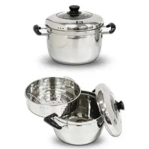 찜채반냄비 인덕션 가능 2단 찜기 겸용 찜솥 곰솥 27cm 33호