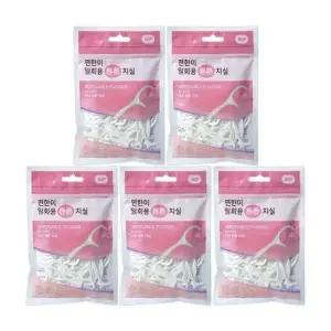 대용량치실 편한이 얇고 탄탄한 일회용 튼튼 치실 x 80P 5개