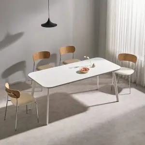 [티에스퍼니처]바모스 실버엣지 라운드 화이트식탁 1800