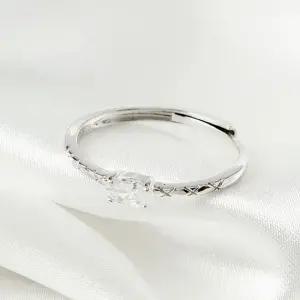 큐빅반지 실버925 백금도금 실버링 오픈반지 오픈링