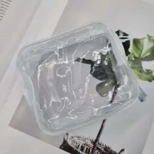향수파우치 PVC 투명 방수 파우치 소형 화이트 파우치