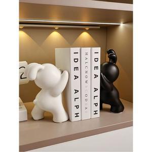 북유럽 도자기 책꽂이 학습용 사무실 거실 책상 장식 겸용 북엔드 소품