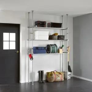 왕자 네오스페이스(점보 3단조절선반)-실버