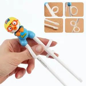 뽀로로 에디슨젓가락 1단계 왼손용 유아 교정젓가락 교정용 연습용 젓가락 교정 어린이 아동 미니 교정기