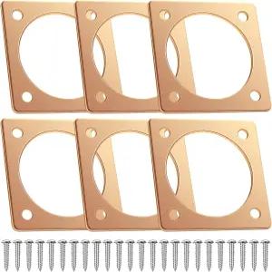 Hotop 6개의 금속 새집 가드 1 1.5인치 개방 입구 구리 포털 프레데터 홀 프로텍터 동부 파랑새집을 위한